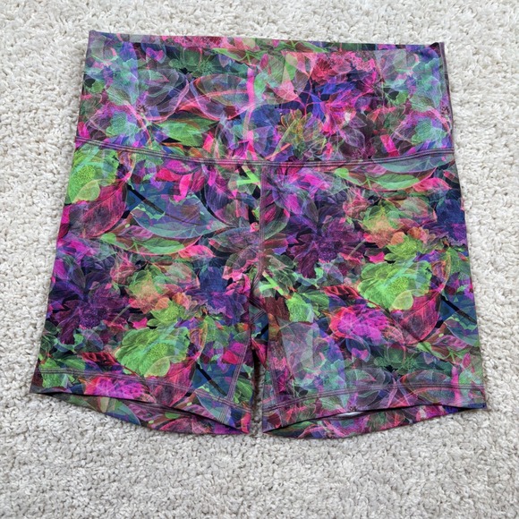 Lululemon Pants - Lululemon Wunder Train High-Rise Short 6 Women 12 Floral Electric Multi Color